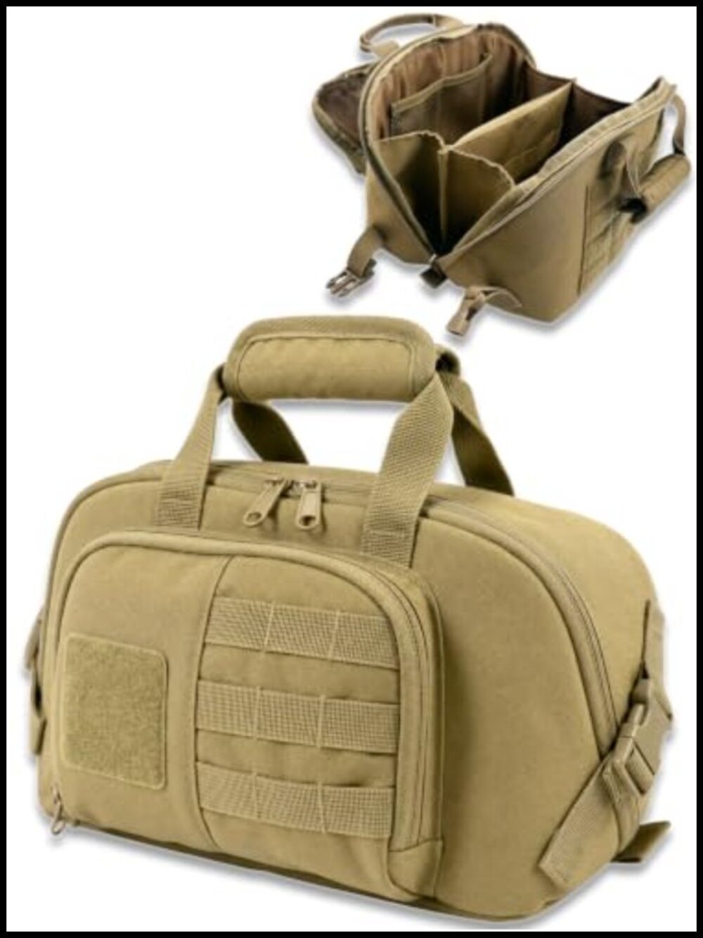 SMONT Men's Tactical Nylon Toiletry Bag Hanging Travel Organizer